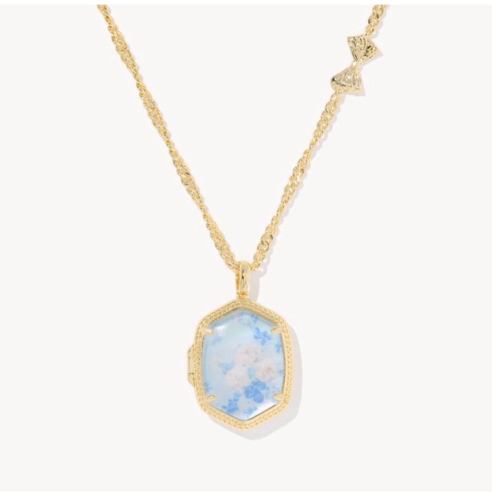 Kendra Scott x LoveShackFancy Daphne Gold Locket Necklace NEW‎